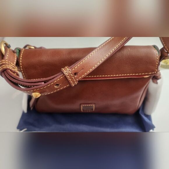 New With Tag! Dooney & Bourke Brown Leather Women' Small Hobo Bag - Picture 5 of 8